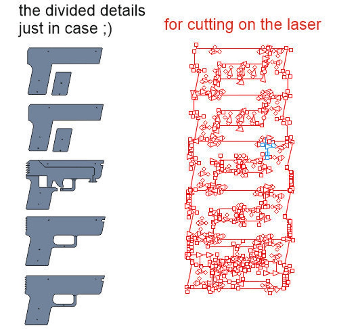 Wooden Rubber Band Gun Plans DXF Cnc Cutting Files Laser Cut Etsy