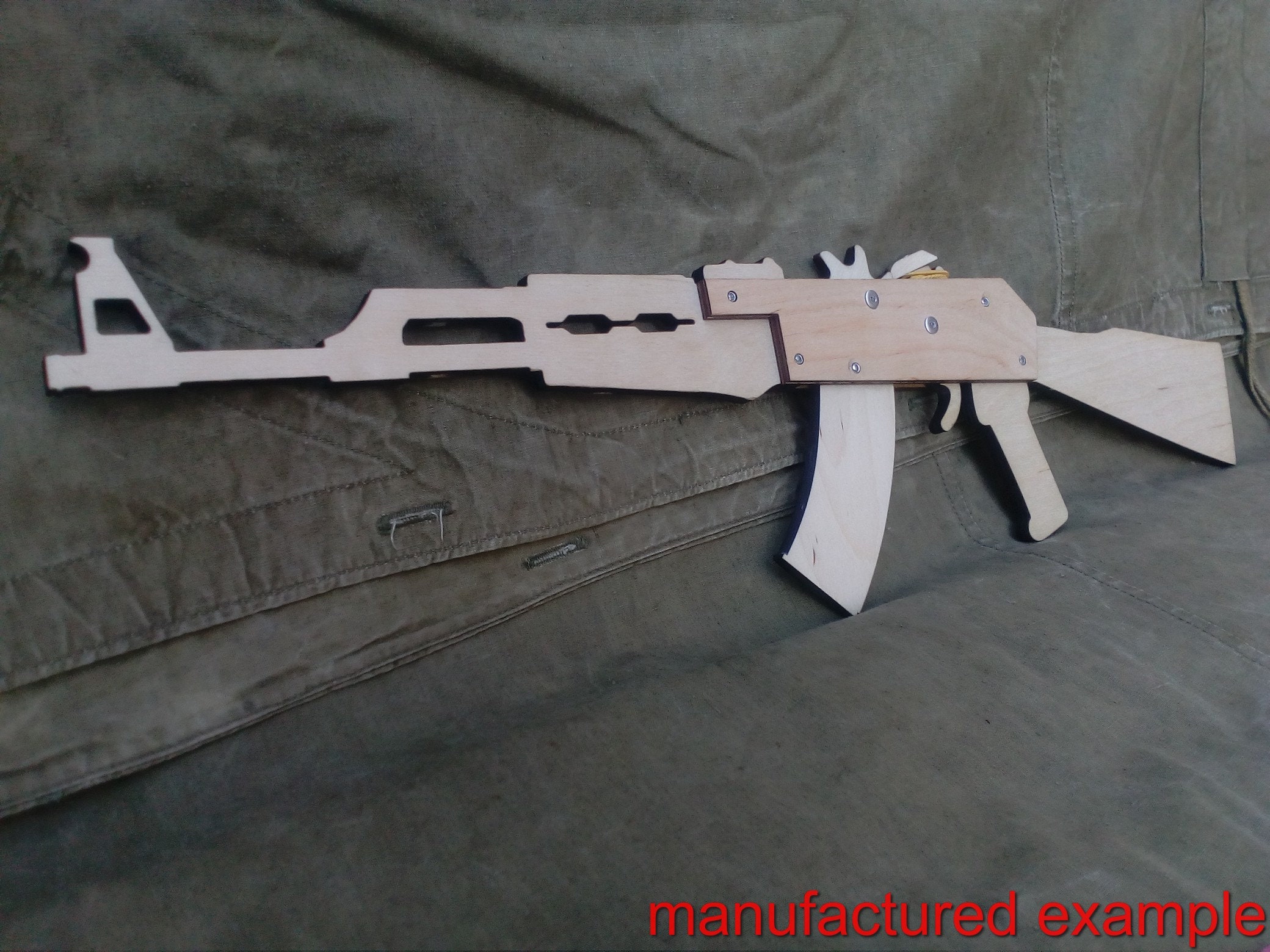 Rubber Band Gun AK 47 74 plans DXF cnc cutting files Laser cut Etsy