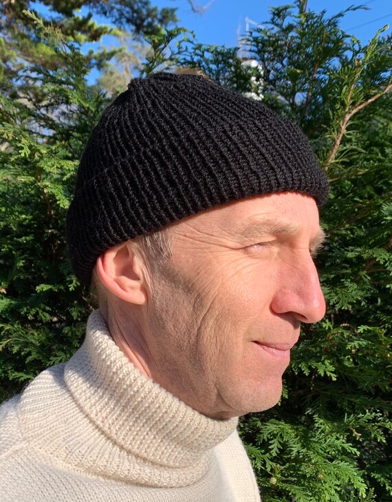 Knitted Fisherman Beanie Hat, Trawler / Docker Hat, Double