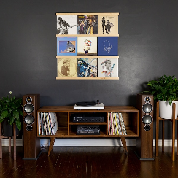 Vinyl Record Storage | Maple Album Holder | Wall Mounted LP Storage | Record Ledge | Record Display Wall | Record Frame | Record Shelf