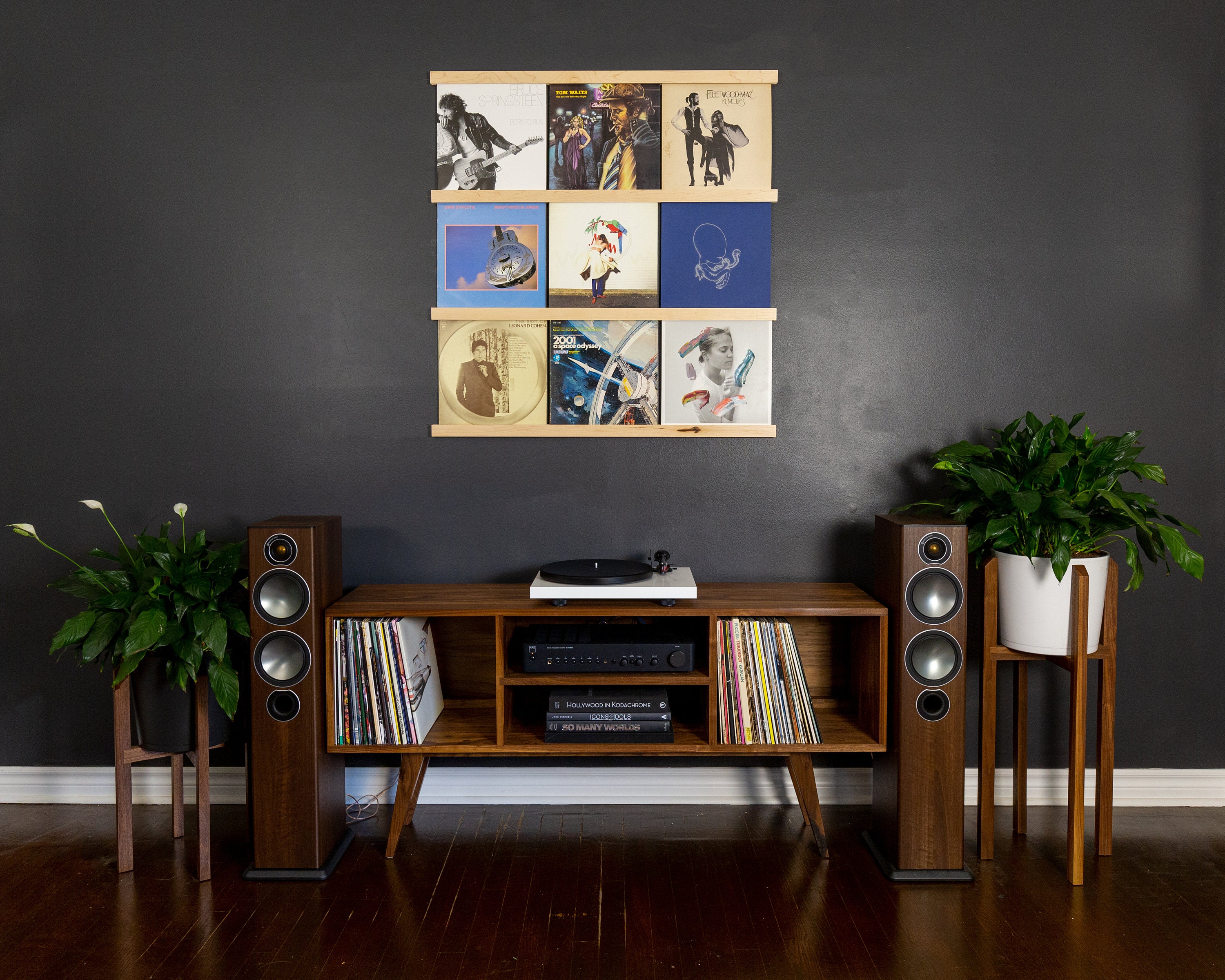 Vinyl Record Storage Maple Album Holder Wall Mounted LP Etsy