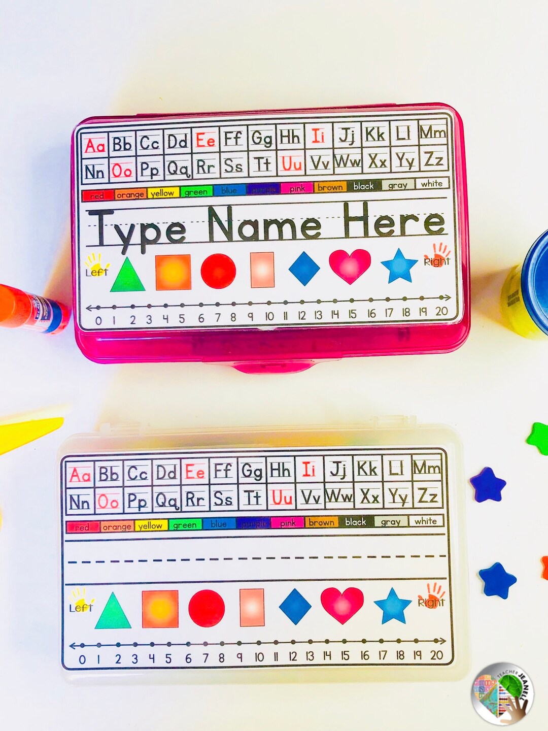 Pencil Box Name Tags Editable Preschool and Kindergarten Etsy