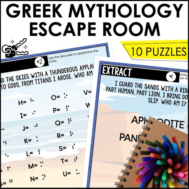 Greek Mythology Escape Room | Zeus Thunderbolt Heist | Printable Puzzle ...
