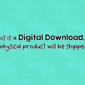 Puede incluir: Texto sobre un fondo turquesa que dice: "Esta es una descarga digital. No se enviar&aacute; ning&uacute;n producto f&iacute;sico."