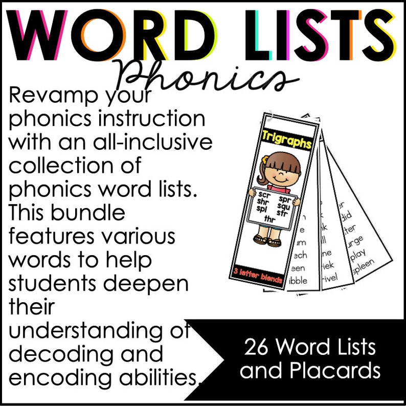 Phonics Word Lists | Science of Reading | Segmenting and Blending