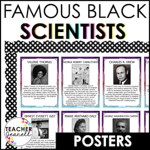Famous Black Scientists Bulletin Board Poster Set, Black History Poster Set, Science Printables, Science Classroom Decor, Science Posters