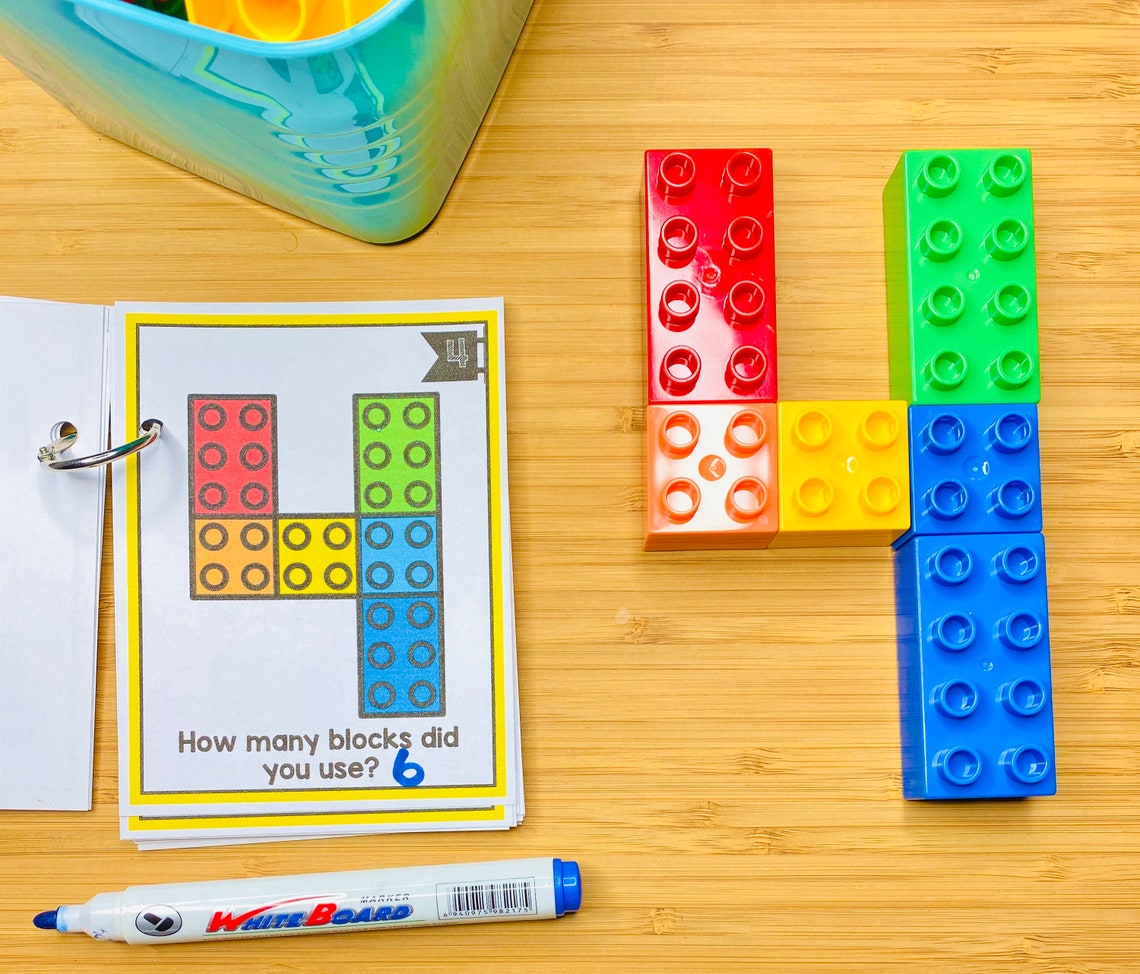 Number Cards Building Blocks Number Flash Cards Number Etsy