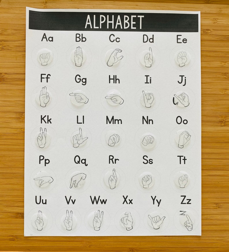 ASL Alphabet Matching ASL File Folder Activity Preschool Etsy