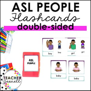 Flashcards ASL Substantivos-Pessoas, Linguagem de Sinais Americana, Flashcards ASL, Recursos de Ensino Doméstico, Flashcards de Linguagem de Sinais