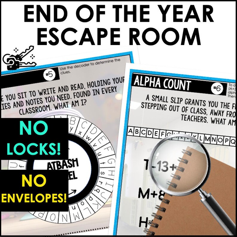 End of School Year Escape Room | Printable Classroom Puzzle Game | Last ...