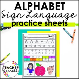 Linguaggio dei segni americano stampabile, Pratica della lingua dei segni per principianti, Pratica dell'alfabeto ASL, Scuola domiciliare della lingua dei segni, Scuola materna ASL