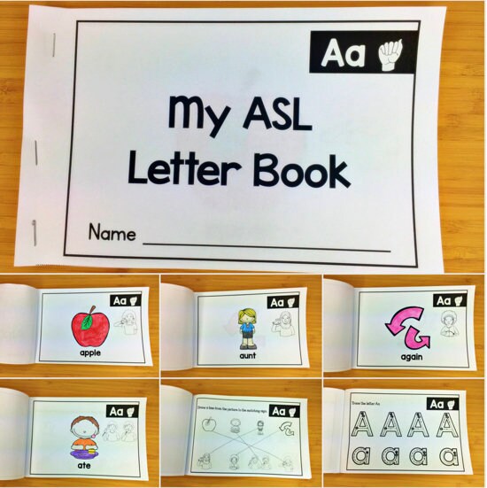 ASL Alphabet Books: Sign Language Learning (PDF Download) - Etsy