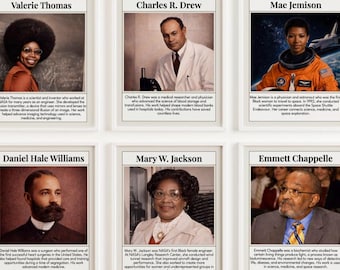 Famous Black Scientists Posters | Black History Month Bulletin Board | Science Classroom Decor | 20 Poster Set