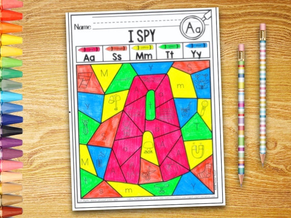 alphabet color by code beginning sounds color by letter etsy