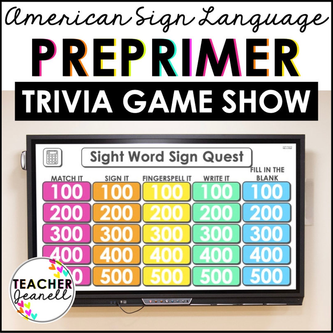 ASL Word Wall PrePrimer Sight Words – Teacher Jeanell