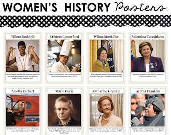 Women’s History Month Posters | Famous Female Leaders | Printable Classroom Decor | Poster Set PDF