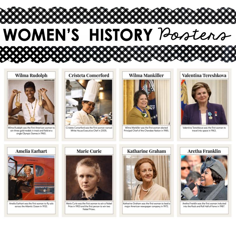 Women’s History Month Posters | Famous Female Leaders | Printable ...