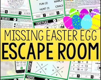 Easter Escape Room for Kids | Printable Easter Puzzle Game | Holiday Escape Room Activity | Ages 8–12