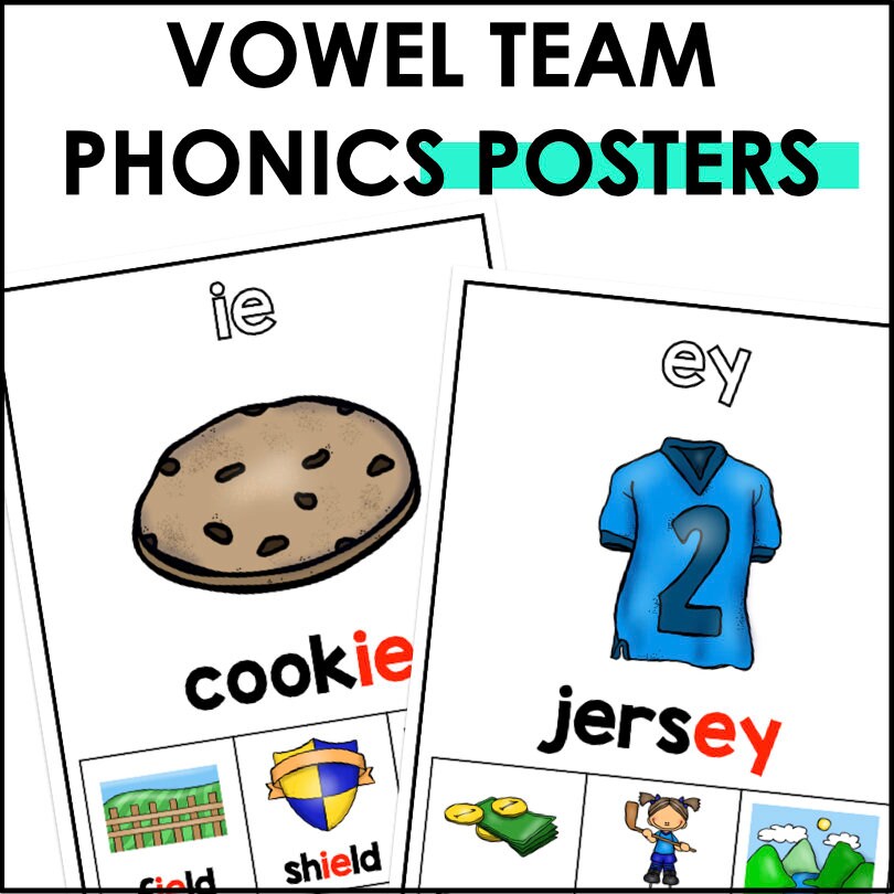 Vowel Teams Phonics Posters: Classroom Homeschool Resources (PDF) - Etsy