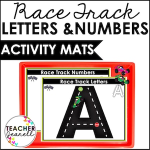 Activiteiten fijne motoriek, racebaanmatten, letters en cijfers vormingsmatten, racebaanalfabet en cijfers, taakkaartdozen