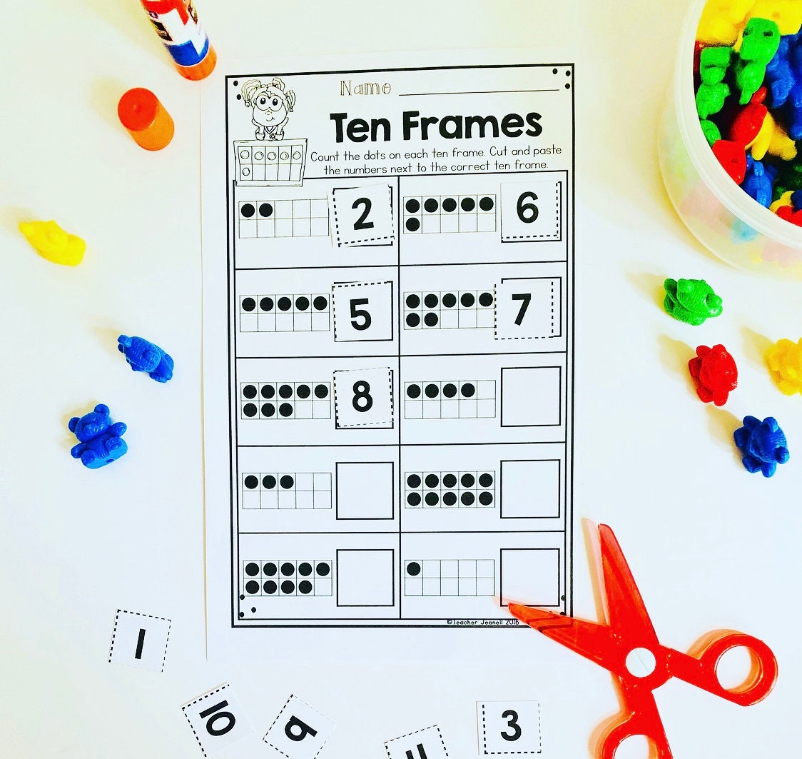 numbers 1 10 printables preschool math bundle homeschool etsy