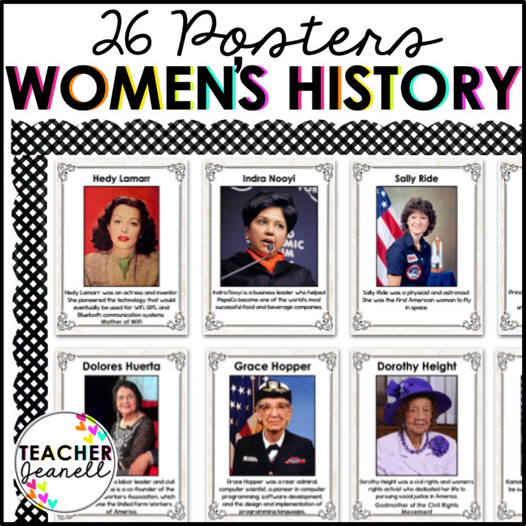 Women's History Month Posters: Influential Women Bulletin Board ...