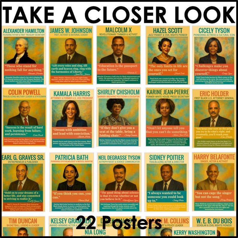 Notablbe Poster Caribbean American Heritage Month Posters, Black Leaders With Caribbean ...