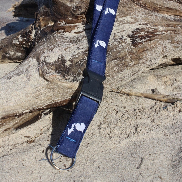 State of Michigan Lanyard with clip release