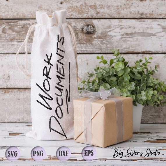 Funny Wine Bag, Handmade Gift Bag, Wine Lovers Gift, Workaholic