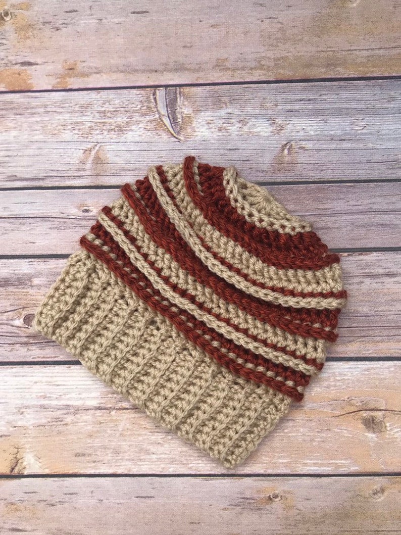 Toddler Boy/'s tan and burnt orange super soft crochet hat toddler winter hat crochet beanie