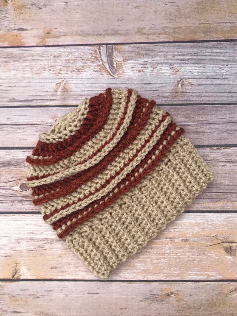 Toddler Boy/'s tan and burnt orange super soft crochet hat toddler winter hat crochet beanie