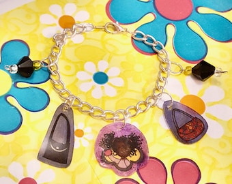 Groovy Girls Shrinkalicious Doll and Purse Charm Beaded Chain Bracelet by Lauren Jay Designs