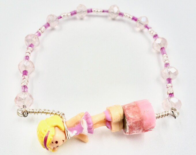CLEARANCE SALE ITEM - 1997 Polly Pocket Pool Party Magnetic Beaded Bracelet by Lauren Jay Designs