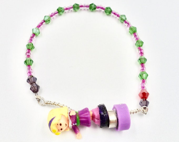 CLEARANCE SALE ITEM - 1996 Polly Pocket Magical Moving Pollyville Magnetic Beaded Bracelet by Lauren Jay Designs