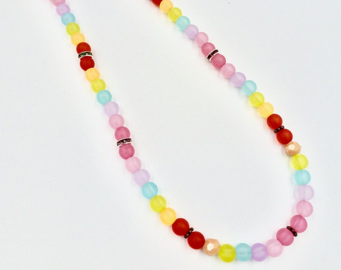 Rainbow Beaded Mask Chain / Rainbow Beaded Glasses Chain by Lauren Jay Designs