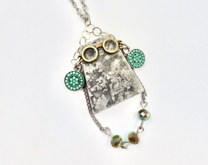 Stone Character Pendant Chain Necklace by Lauren Jay Designs