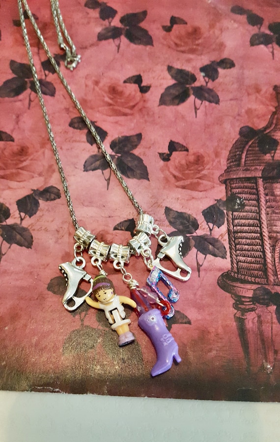 Polly Pocket Dancer Hobby Pendants Chain Necklace by Lauren Jay Designs