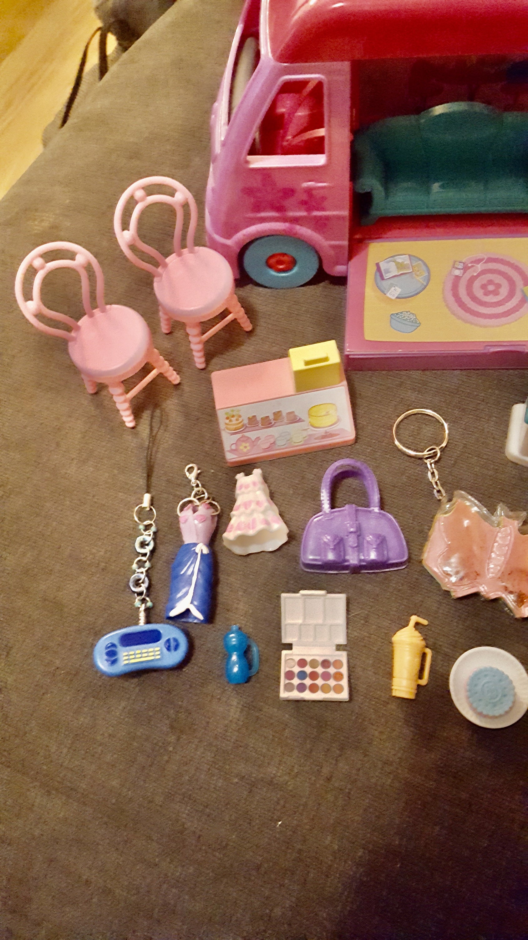 SALE ITEM Polly Pocket Purple Camper Van With Fairy Angel Accessories and Furniture Etsy