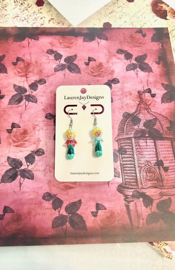 1993 Restored Polly Pocket Teetor-Totter Pals Dangle Earrings by Lauren Jay Designs