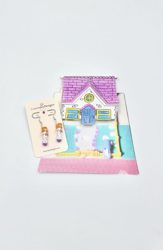 1993 Polly Pocket PJ Midge Star Dangle Earrings by Lauren Jay Designs