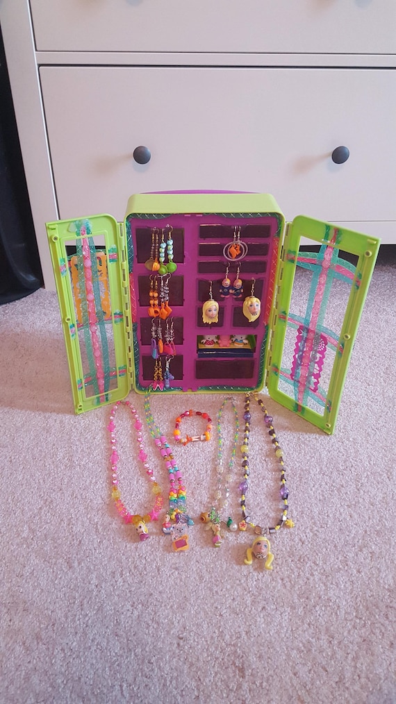 Polly Pocket Jewellery Suitcase Beaded Necklace, Bracelet and Earring Set by Lauren Jay Designs
