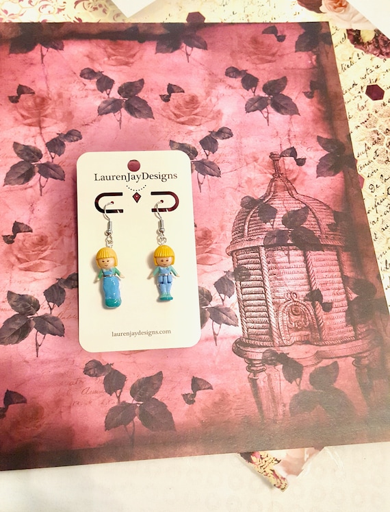 1989 Polly Pocket Midge Dangle Earrings by Lauren Jay Designs