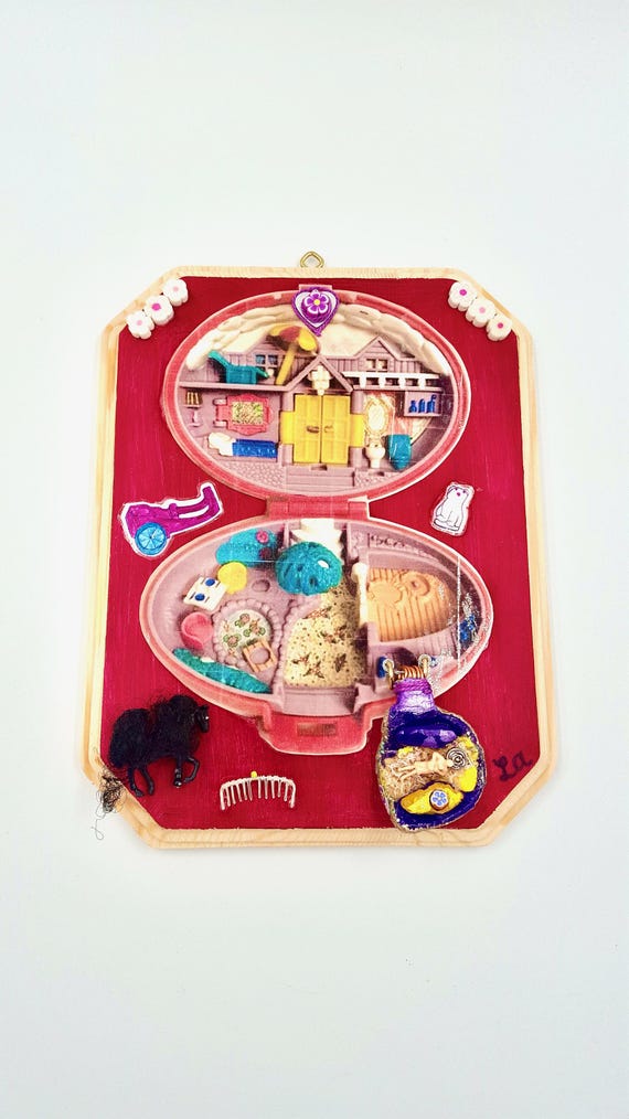 1995 Polly Pocket Palomino Pony Wooden Canvas Art by Lauren Jay Designs