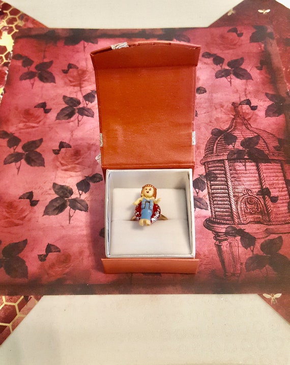 1995 Polly Pocket Tawny Doll Statement Ring by Lauren Jay Designs