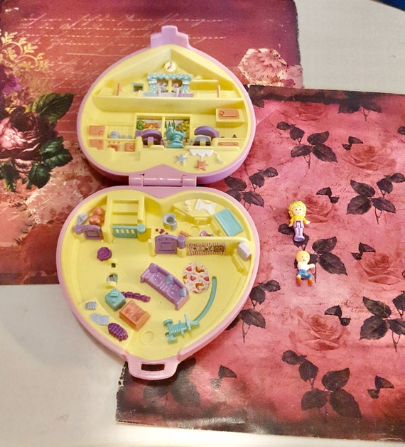 1994 Polly Pocket Perfect Playroom Playset with 2 Dolls