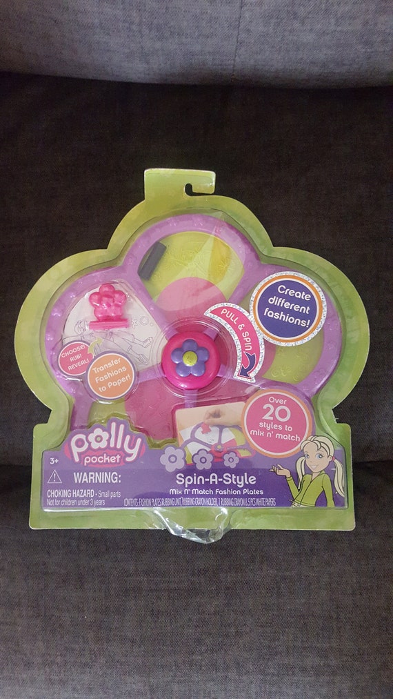 NEW Polly Pocket Spin-A-Style Mix n' Match Fashion Plates Over 20 Styles to Mix