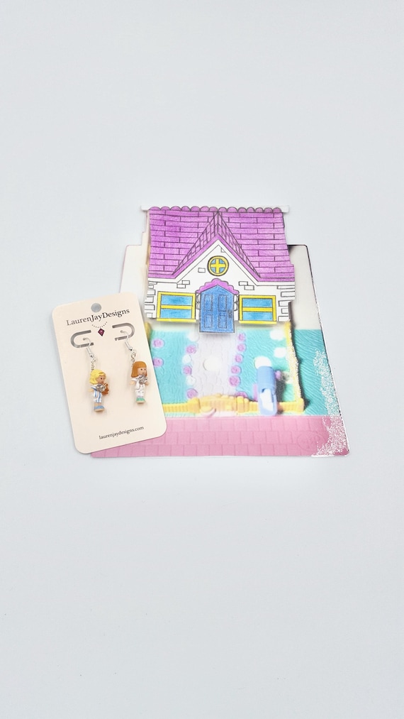 1993 Polly Pocket PJ Polly & Midge Star Dangle Earrings by Lauren Jay Designs
