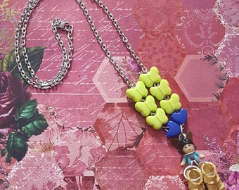Collana con ciondolo a forma di fata-scarpa di Polly Pocket del 1995, con catena di perline, di Lauren Jay Designs