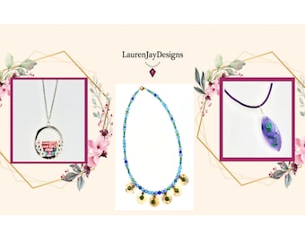 Handmade Necklace Monthly Jewellery Subscription Box by Lauren Jay Designs