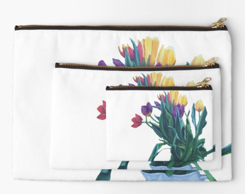 Tulip Design Zipper Pouch